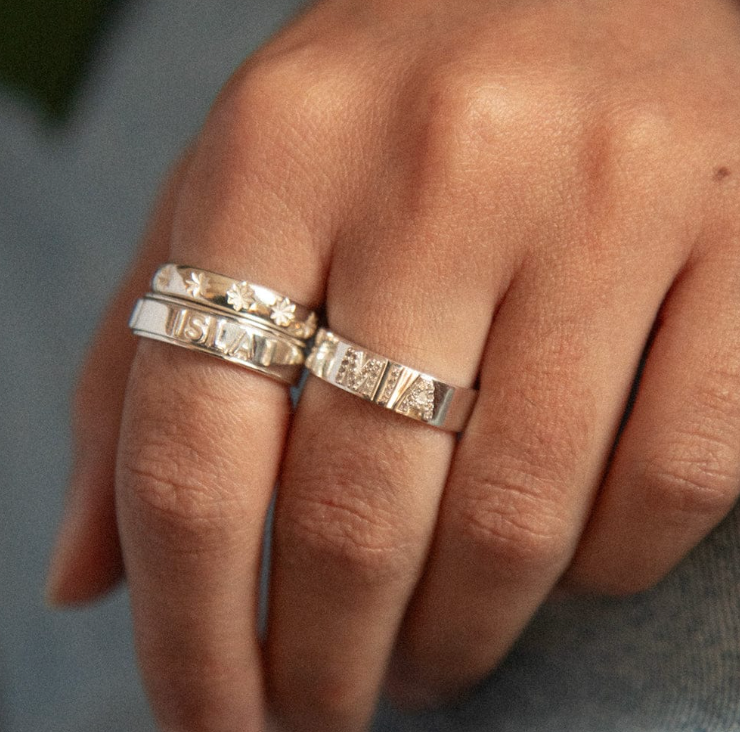 DAISY LONDON PERSONALISED CRYSTAL RING - MADE TO ORDER