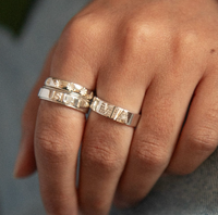 DAISY LONDON PERSONALISED CRYSTAL RING - MADE TO ORDER