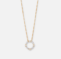 V BY LAURA VANN LUNA GOLD CIRCLE NECKLACE