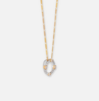 V BY LAURA VANN LUNA GOLD CIRCLE NECKLACE