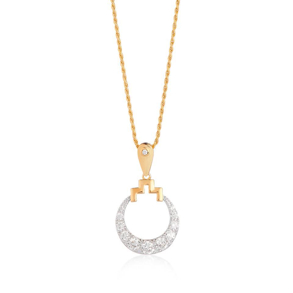 V BY LAURA VANN BIANCA DROP CIRCLE NECKLACE