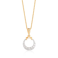 V BY LAURA VANN BIANCA DROP CIRCLE NECKLACE
