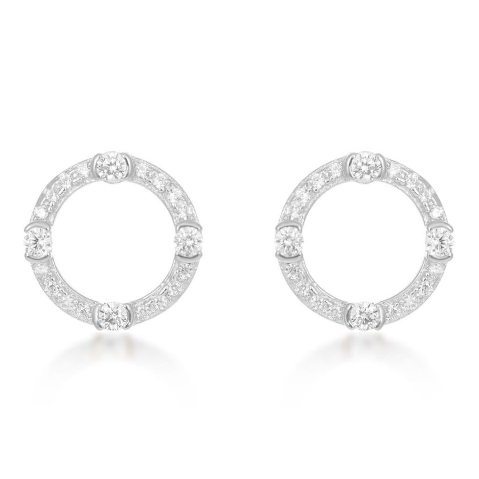 V BY LAURA VANN LUNA CIRCLE STUD EARRINGS