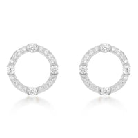 V BY LAURA VANN LUNA CIRCLE STUD EARRINGS