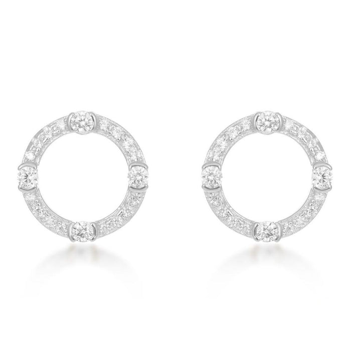 V BY LAURA VANN LUNA CIRCLE STUD EARRINGS