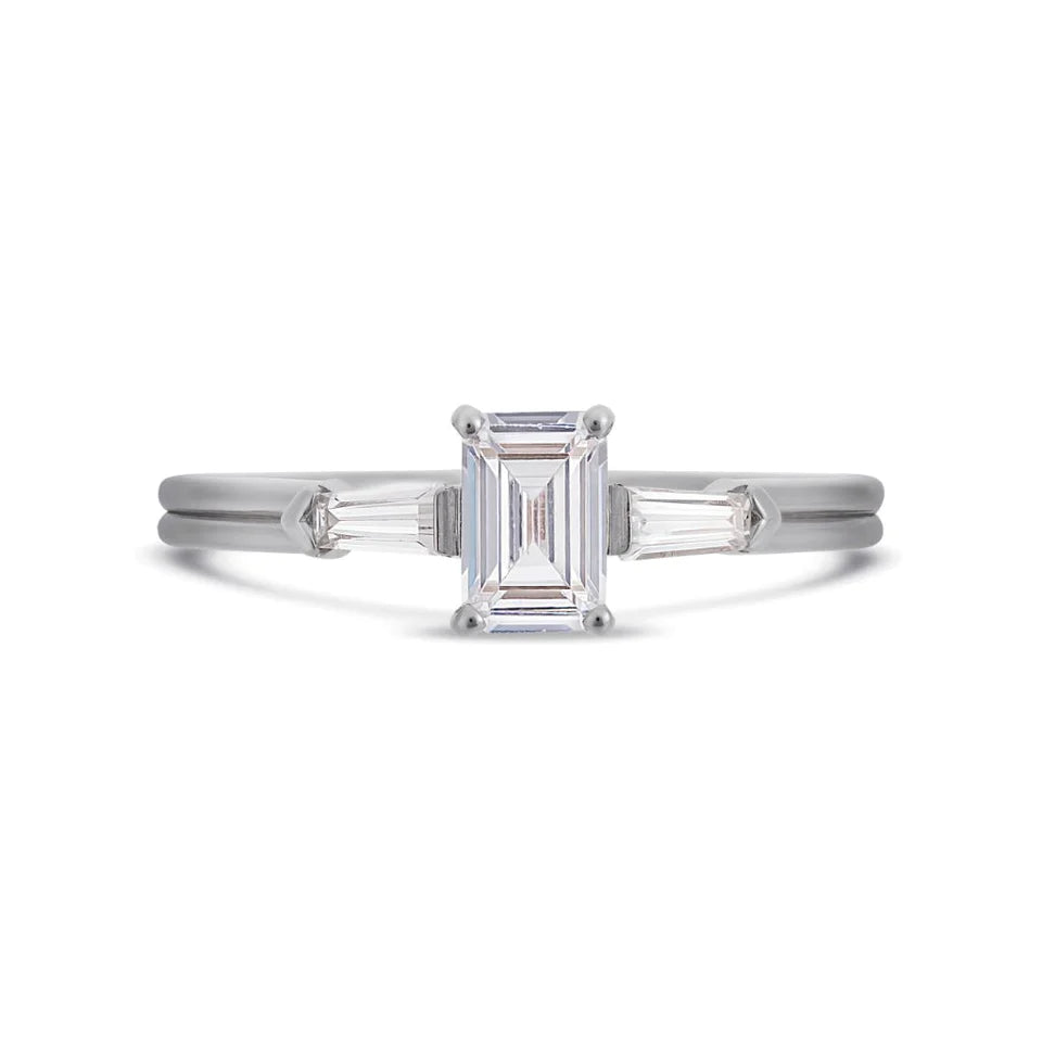 V BY LAURA VANN Illusion Bullet Emerald Cut Diamond Ring LAST NIGHT I DREAMT Last Night I Dreamt