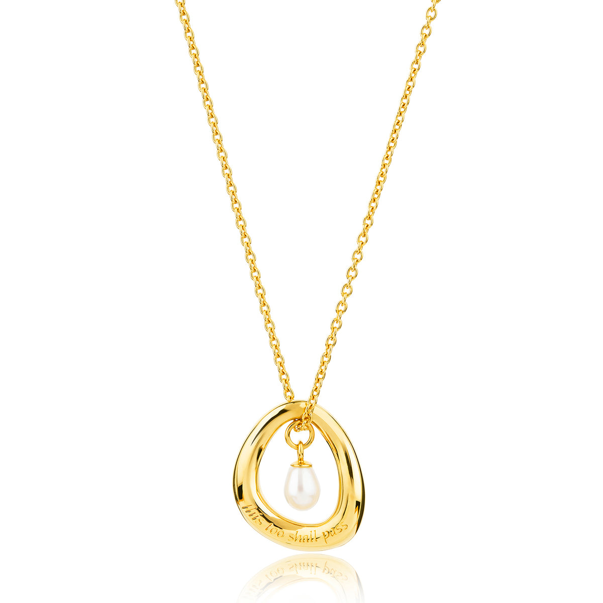 CLAUDIA BRADBY THIS TOO SHALL PASS PENDANT NECKLACE