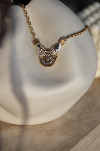 JESSICA DE LOTZ LARGE MOON SEAL NECKLACE