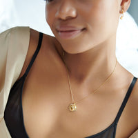 RACHEL JACKSON ELECTRIC DECO GOLD HEART NECKLACE