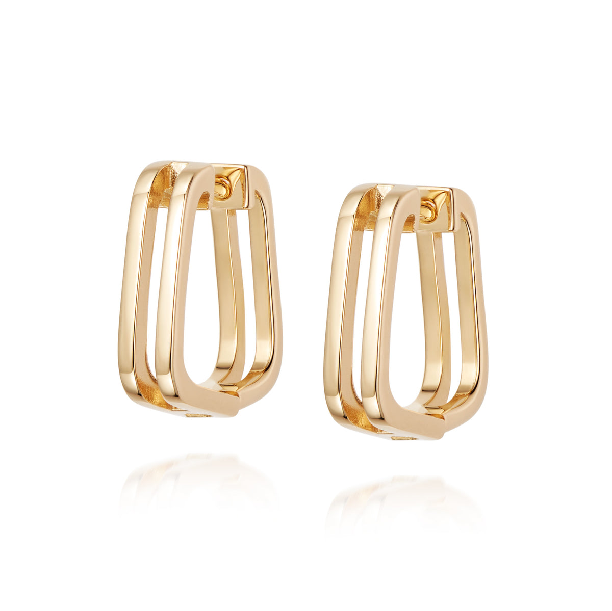 DAISY LONDON RUPI HUGGIE HOOP EARRINGS