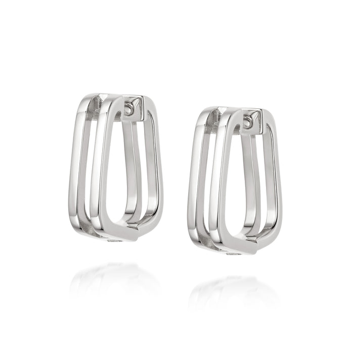DAISY LONDON RUPI HUGGIE HOOP EARRINGS