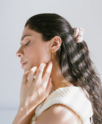 DAISY LONDON AMAZONITE HEALING STONE HUGGIE EARRINGS