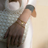 MIKAELA LYONS FLOWER HEART BRACELET