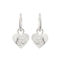 MIKAELA LYONS HOOP LIONESS HEART EARRINGS