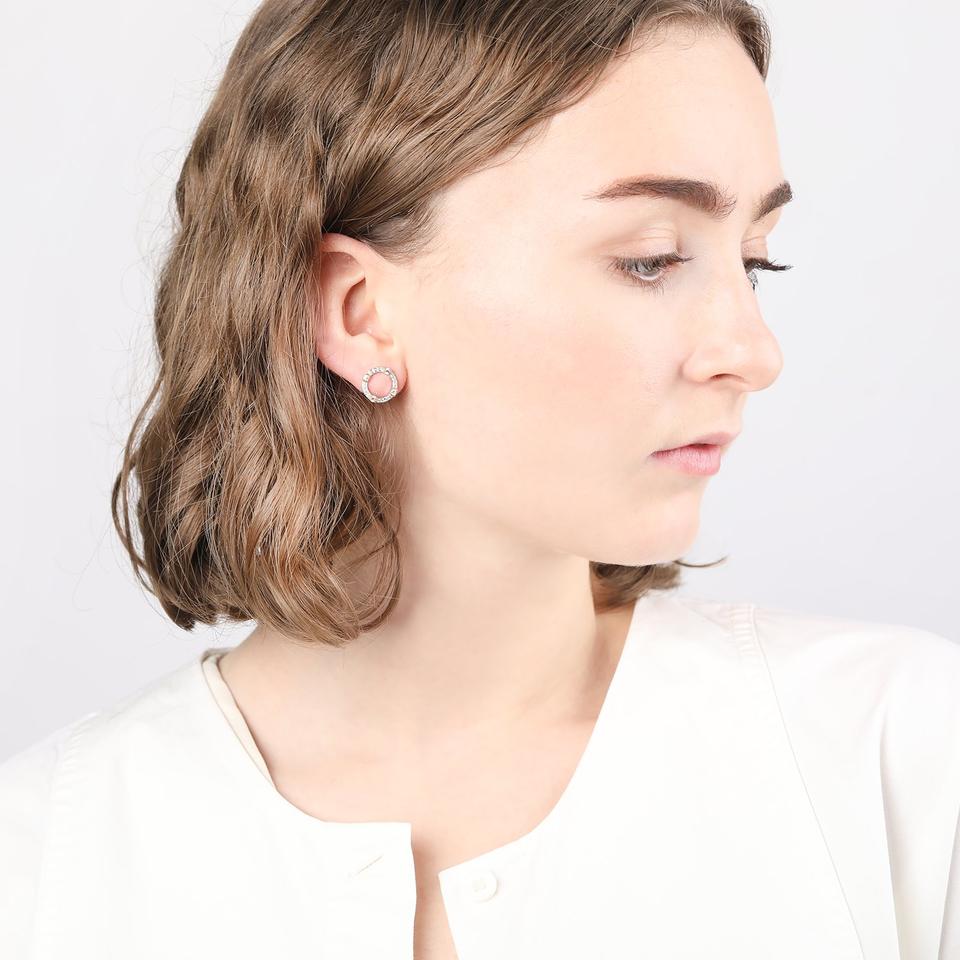 V BY LAURA VANN LUNA CIRCLE STUD EARRINGS