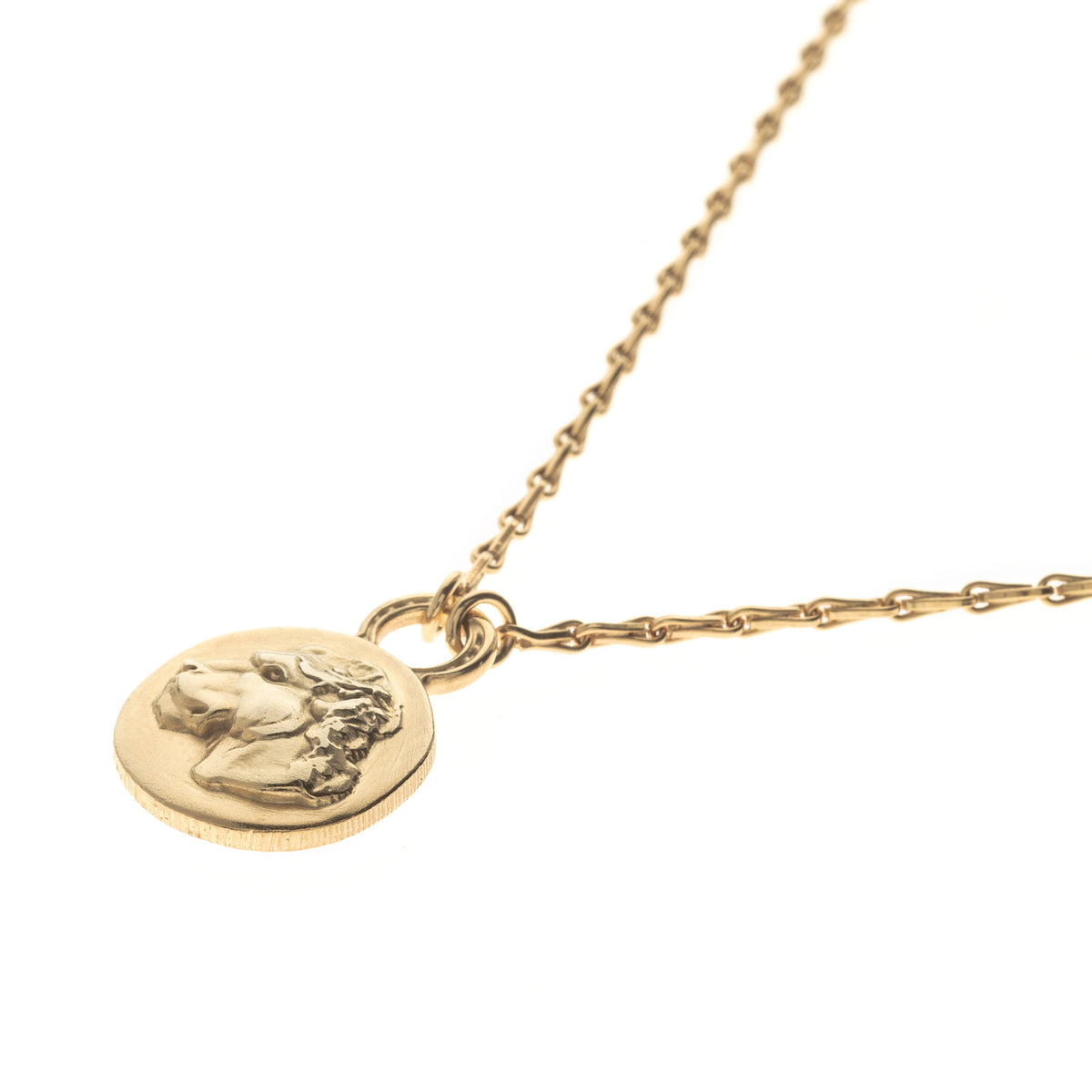 MIKAELA LYONS REVERSIBLE LIONESS COIN PENDANT