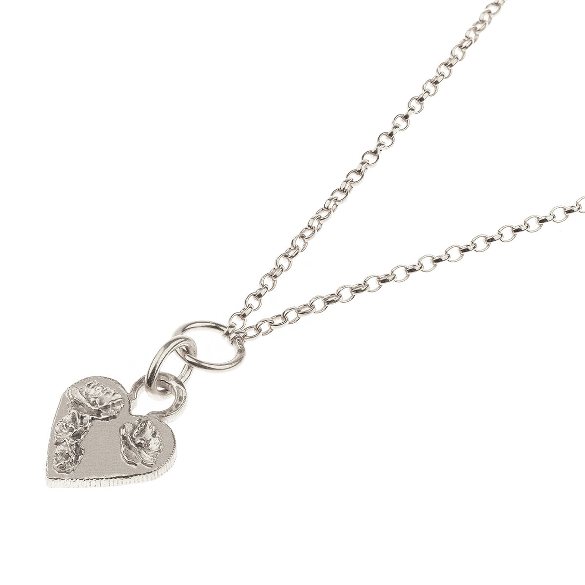 MIKAELA LYONS PETITE FLOWER HEART PENDANT