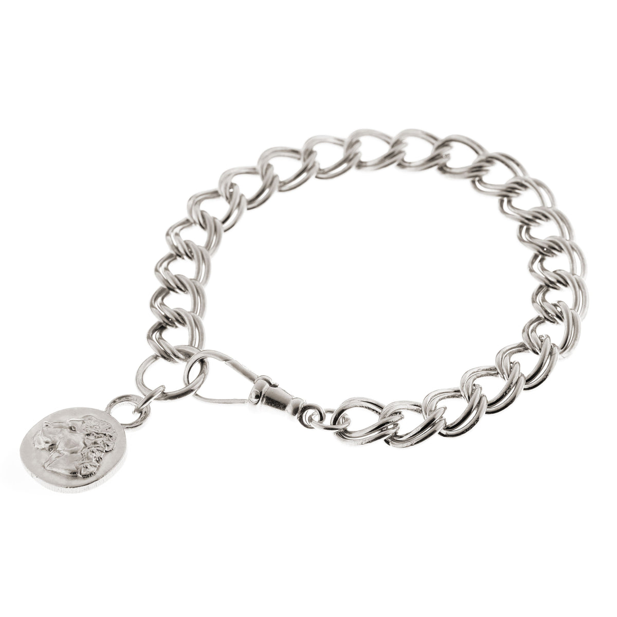 MIKAELA LYONS DOUBLE CURB CHAIN LIONESS BRACELET