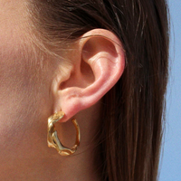 HANNAH BOURN LARGE FRAGMENTED SHELL HOOPS