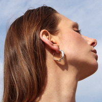 HANNAH BOURN LARGE FRAGMENTED SHELL HOOPS