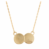 MIKAELA LYONS LIONESS DOUBLE COIN PENDANT