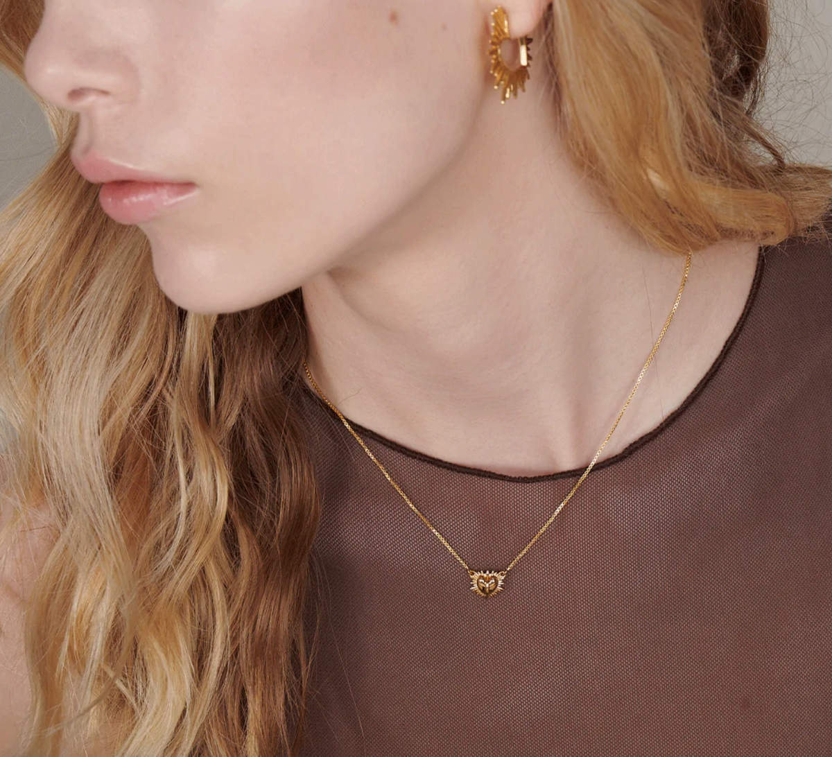 RACHEL JACKSON ELECTRIC LOVE MINI HEART NECKLACE