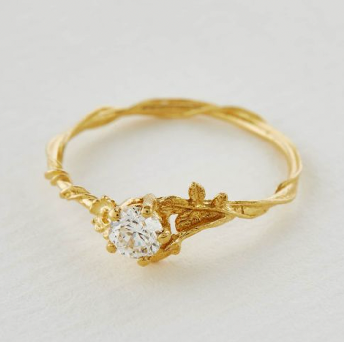 MADE TO ORDER ALEX MONROE ROSA ALBA DIAMOND RING