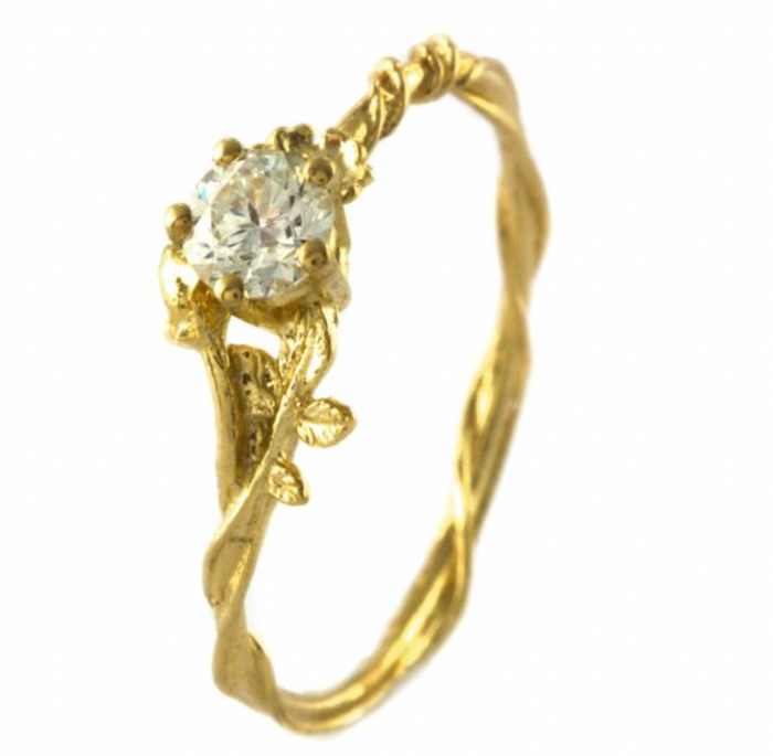 MADE TO ORDER ALEX MONROE ROSA ALBA DIAMOND RING