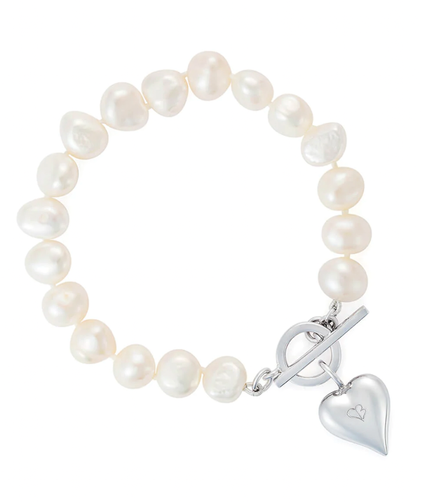 CLAUDIA BRADBY SIGNATURE HEART PEARL BRACELET