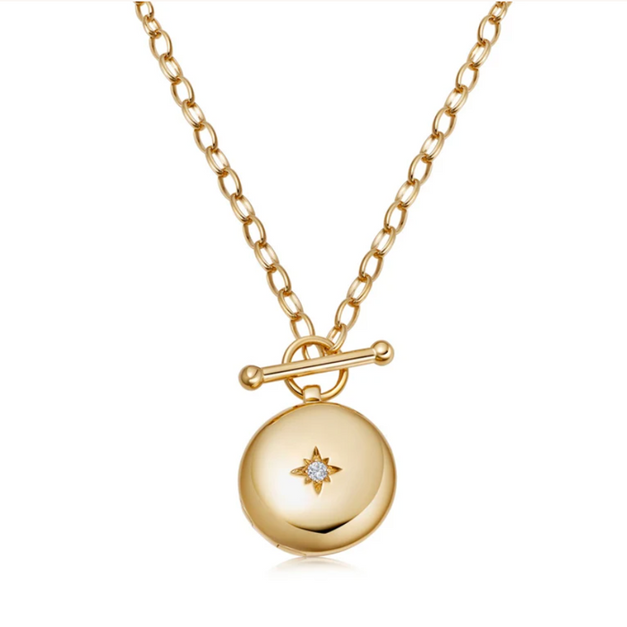 ASTLEY CLARKE CHUNKY CHAIN T-BAR LOCKET NECKLACE