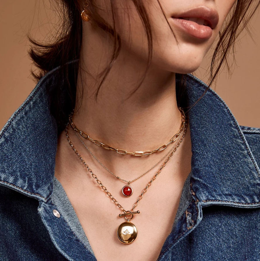 ASTLEY CLARKE CHUNKY CHAIN T-BAR LOCKET NECKLACE