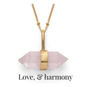 HARRY ROCKS ROSE QUARTZ PENDANT BELCHER NECKLACE