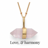 HARRY ROCKS ROSE QUARTZ PENDANT BELCHER NECKLACE