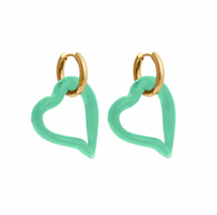SANDRALEXANDRA HEART OF GLASS JADE GREEN EARRINGS