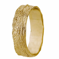 MADE TO ORDER ALEX MONROE WIDE BARK 6.5MM RING MADE TO ORDER