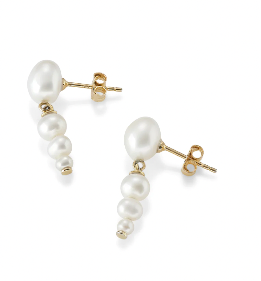 V BY LAURA VANN NICOLA FRESHWATER PEARL DROP EARRINGS