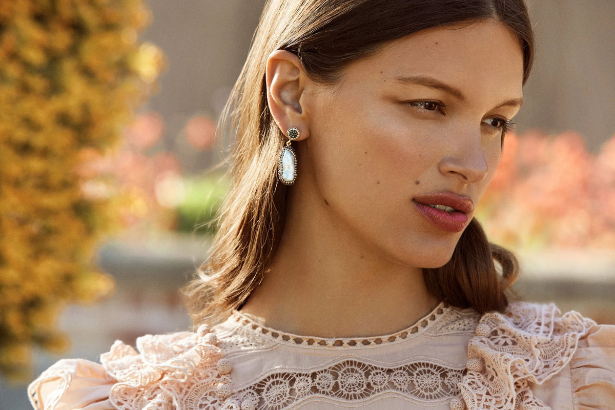 SORU BAROQUE PEARL DOUBLE SIDED DROP EARRINGS