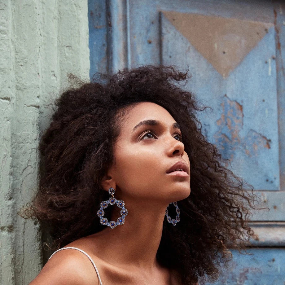 SORU MAJOLICA HOOP EARRINGS