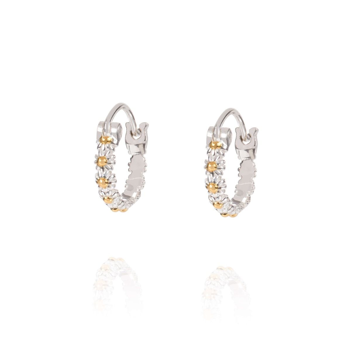 DAISY LONDON IOTA DAISY HOOP EARRINGS