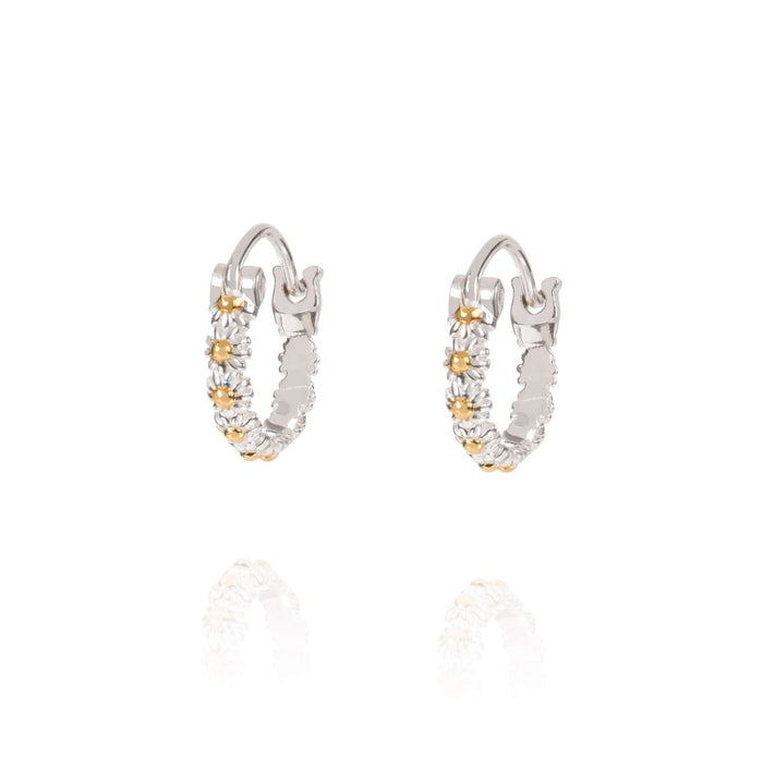 DAISY LONDON IOTA DAISY HOOP EARRINGS