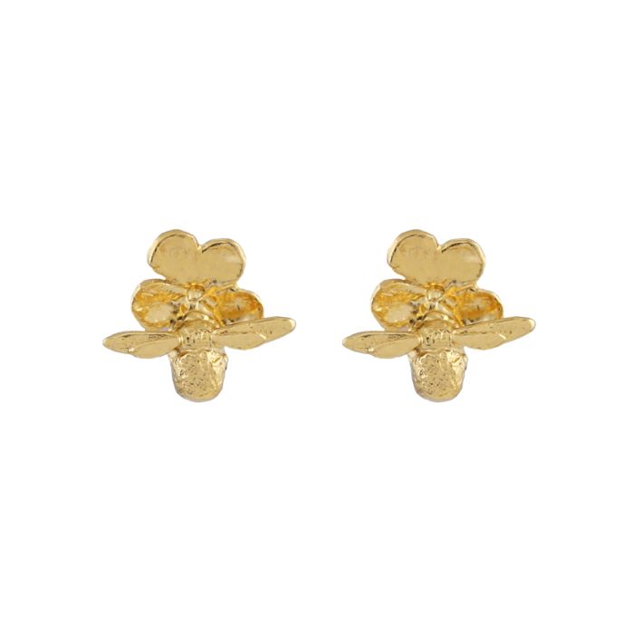 ALEX MONROE FORGET ME NOT STUD EARRINGS