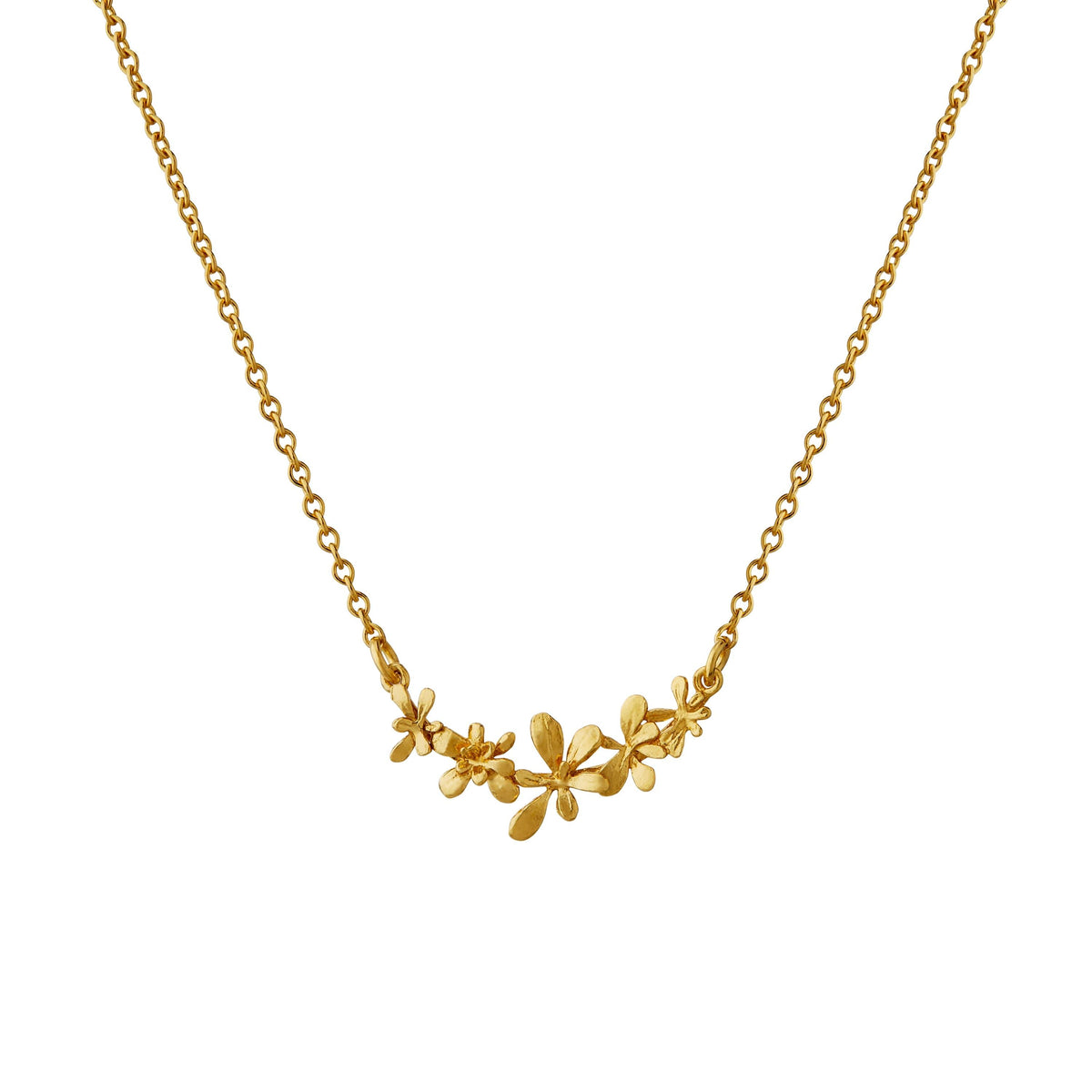 ALEX MONROE SPROUTING ROSETTE IN-LINE NECKLACE