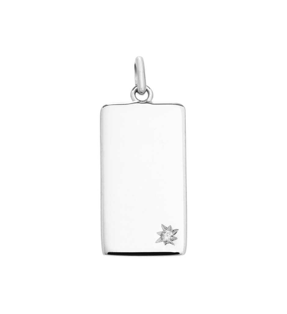 KIRSTIN ASH SILVER RECTANGLE CHARM