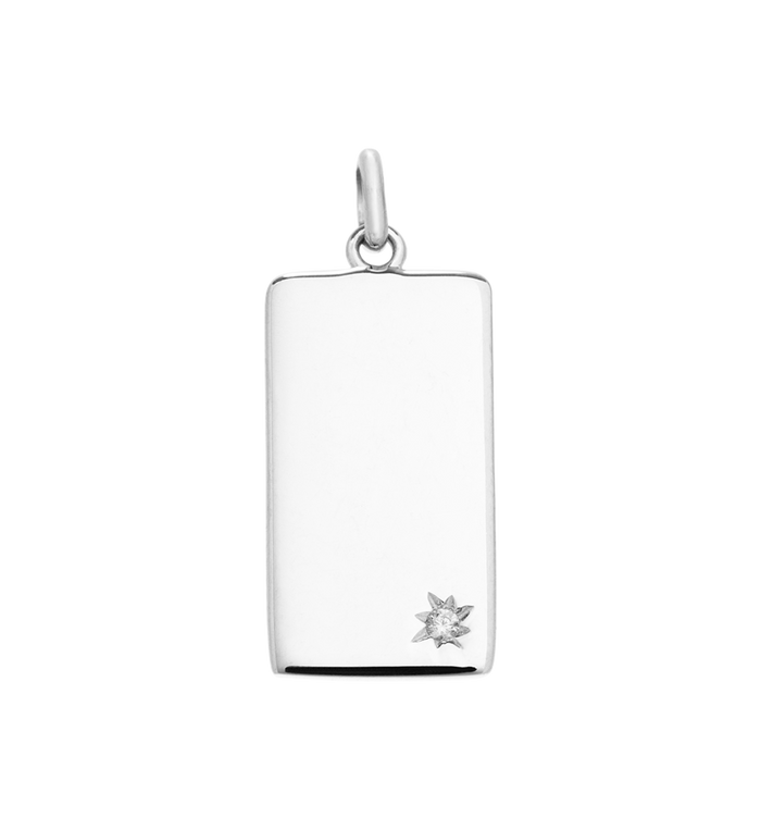 KIRSTIN ASH SILVER RECTANGLE CHARM