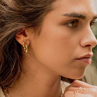 DAISY LONDON CHUNKY STACKED HOOPS