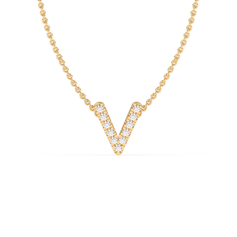 LAST NIGHT I DREAMT DIAMOND INITIAL PENDANT NECKLACE