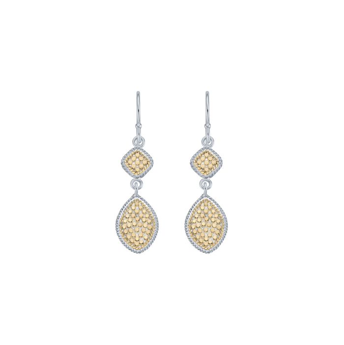 ANNA BECK SQUARE DOUBLE DROP EARRINGS
