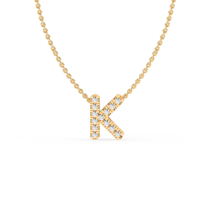 LAST NIGHT I DREAMT DIAMOND INITIAL PENDANT NECKLACE