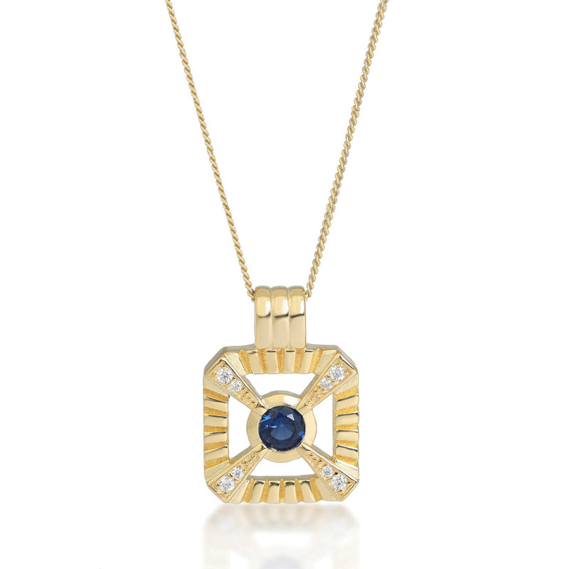 V BY LAURA VANN ELEANOR BLUE PENDANT NECKLACE