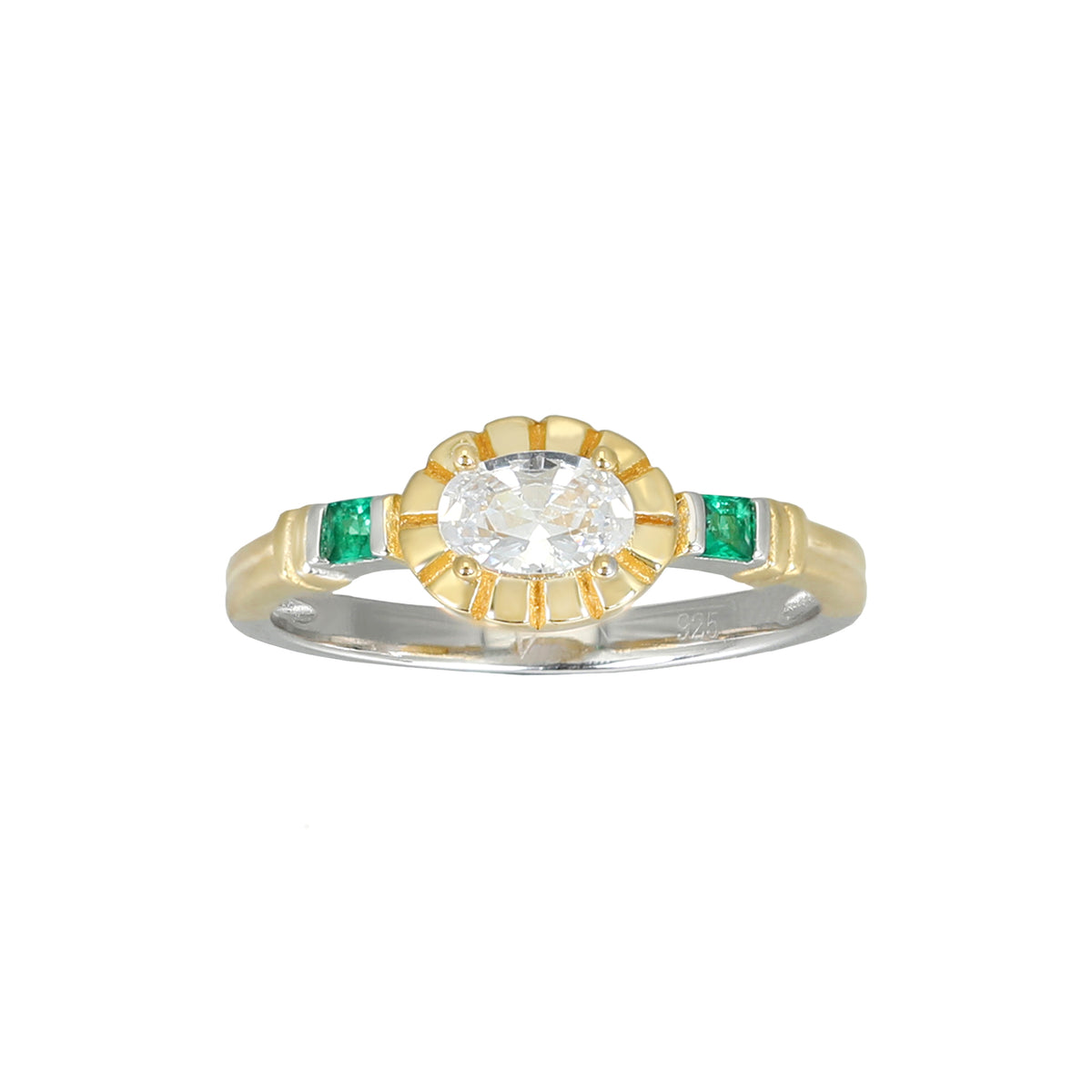 LAURA VANN FREYA EMERALD RING